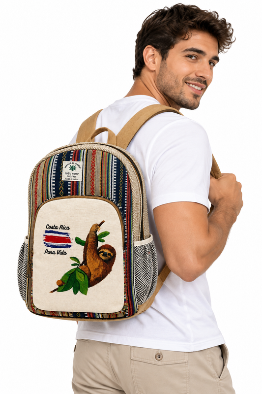 Bulto Mochila Oso Perezoso Pura Vida Costa Rica