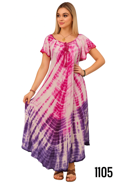 Vestido Estampado de Dama con mangas