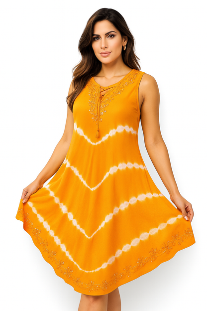 Bata de Dama Estampada sin mangas 1107