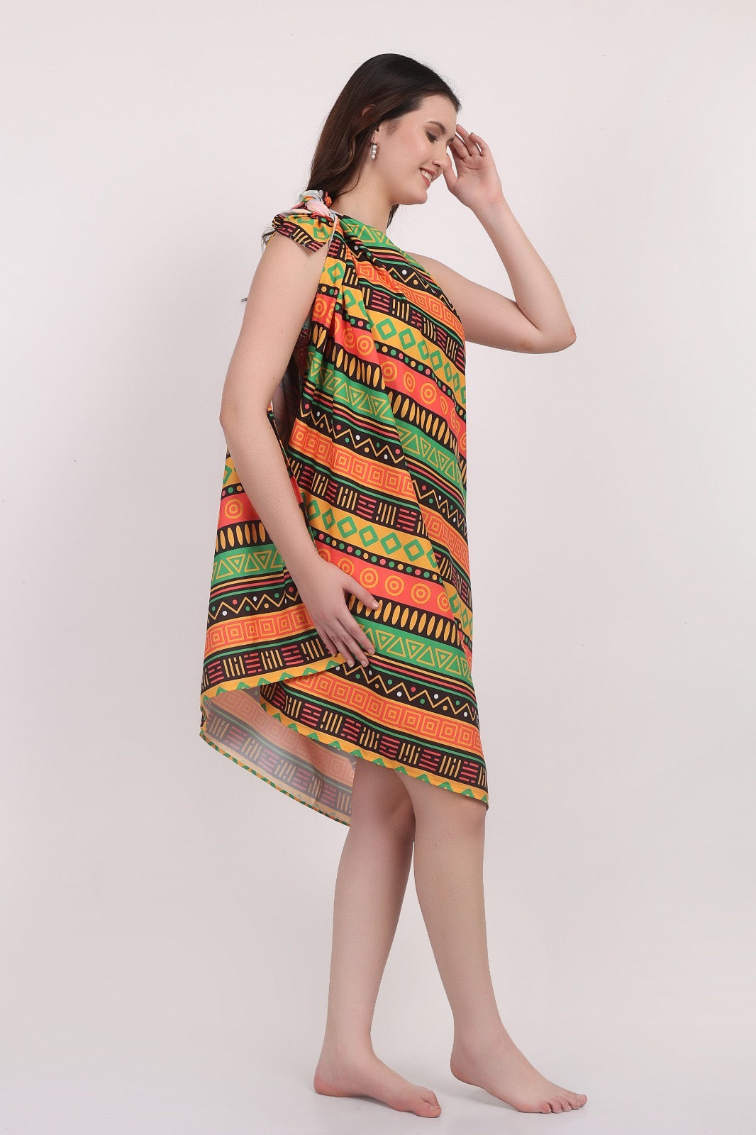 Pareo Estampado Afrocaribeño Rectangular Multiuso