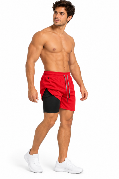 Short Deportivo de Caballero Rojo