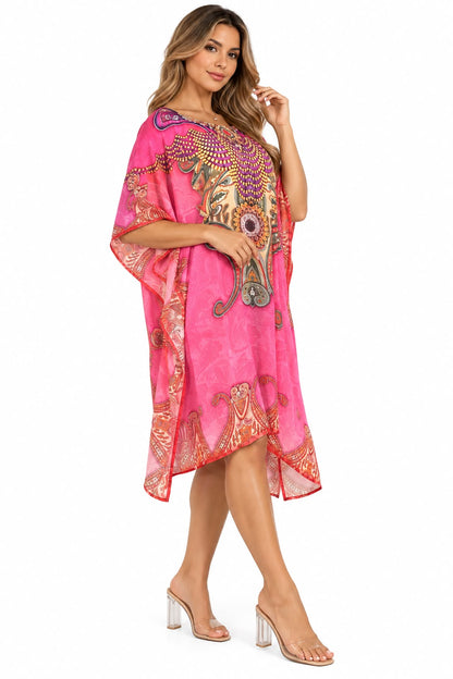 Vestido de Dama con Estampado Digital