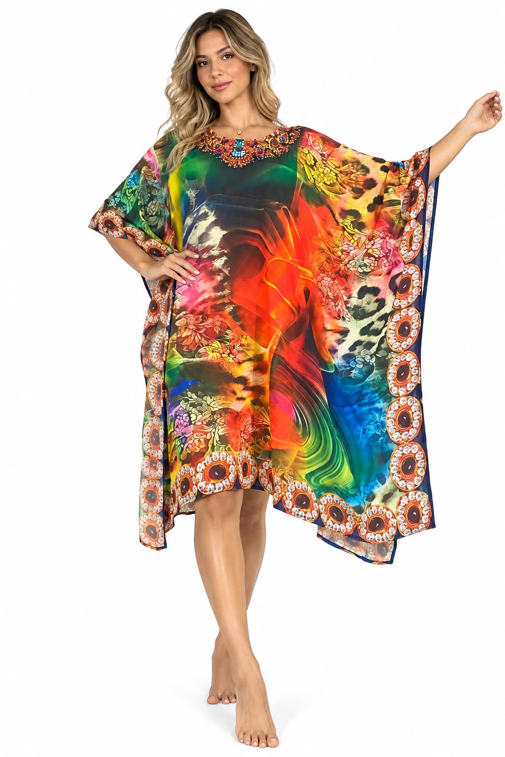 Vestido de Dama con Estampado Digital