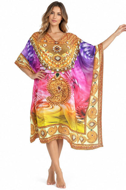 Vestido de Dama con Estampado Digital