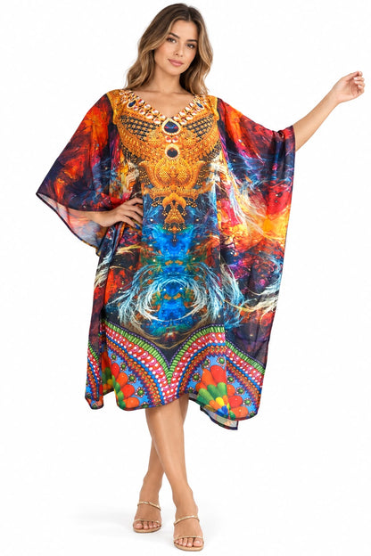 Vestido de Dama con Estampado Digital