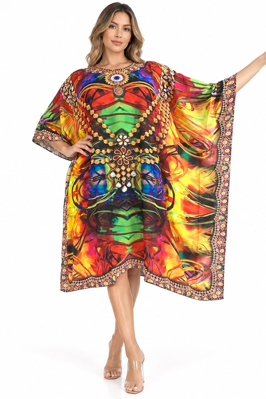 Vestido de Dama con Estampado Digital