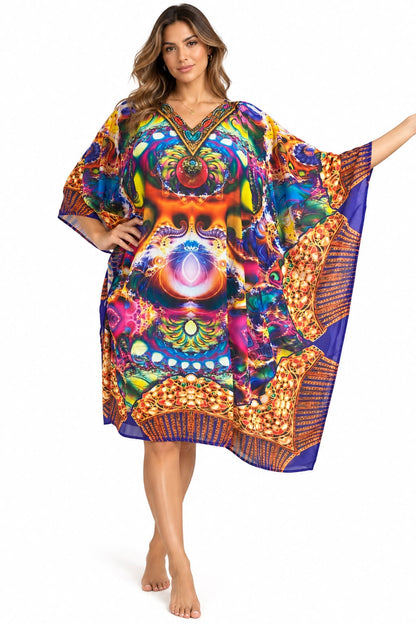 Vestido de Dama con Estampado Digital
