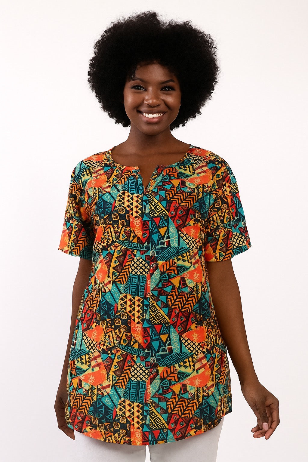 Blusa Afrocaribeña de Dama