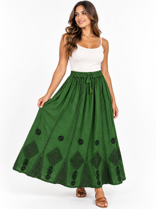 🌿 Falda Bohemia Esmeralda