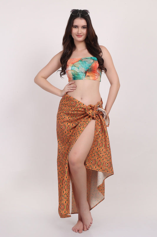 Pareo Estampado Afrocaribeño Rectangular Multiuso