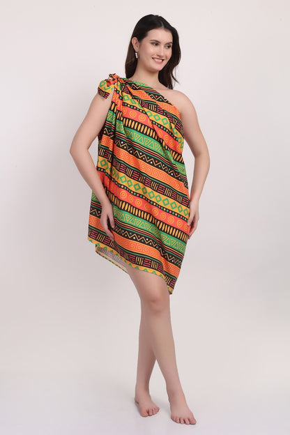 Pareo Estampado Afrocaribeño Rectangular Multiuso
