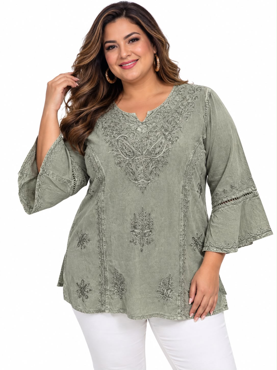 Blusa Sage Embroidery (plus)