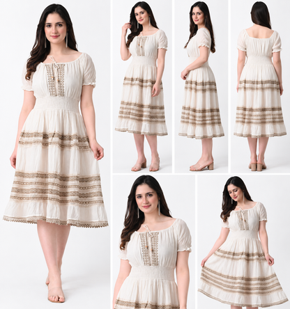 Vestido Aurora Beige