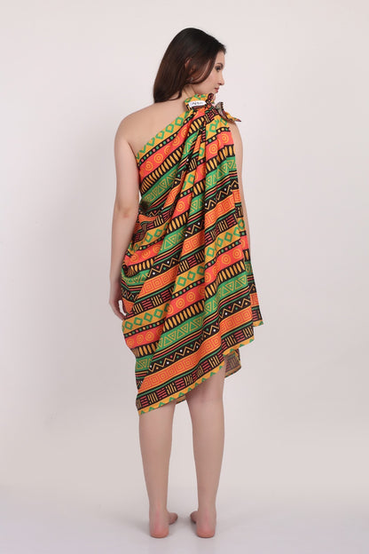 Pareo Estampado Afrocaribeño Rectangular Multiuso