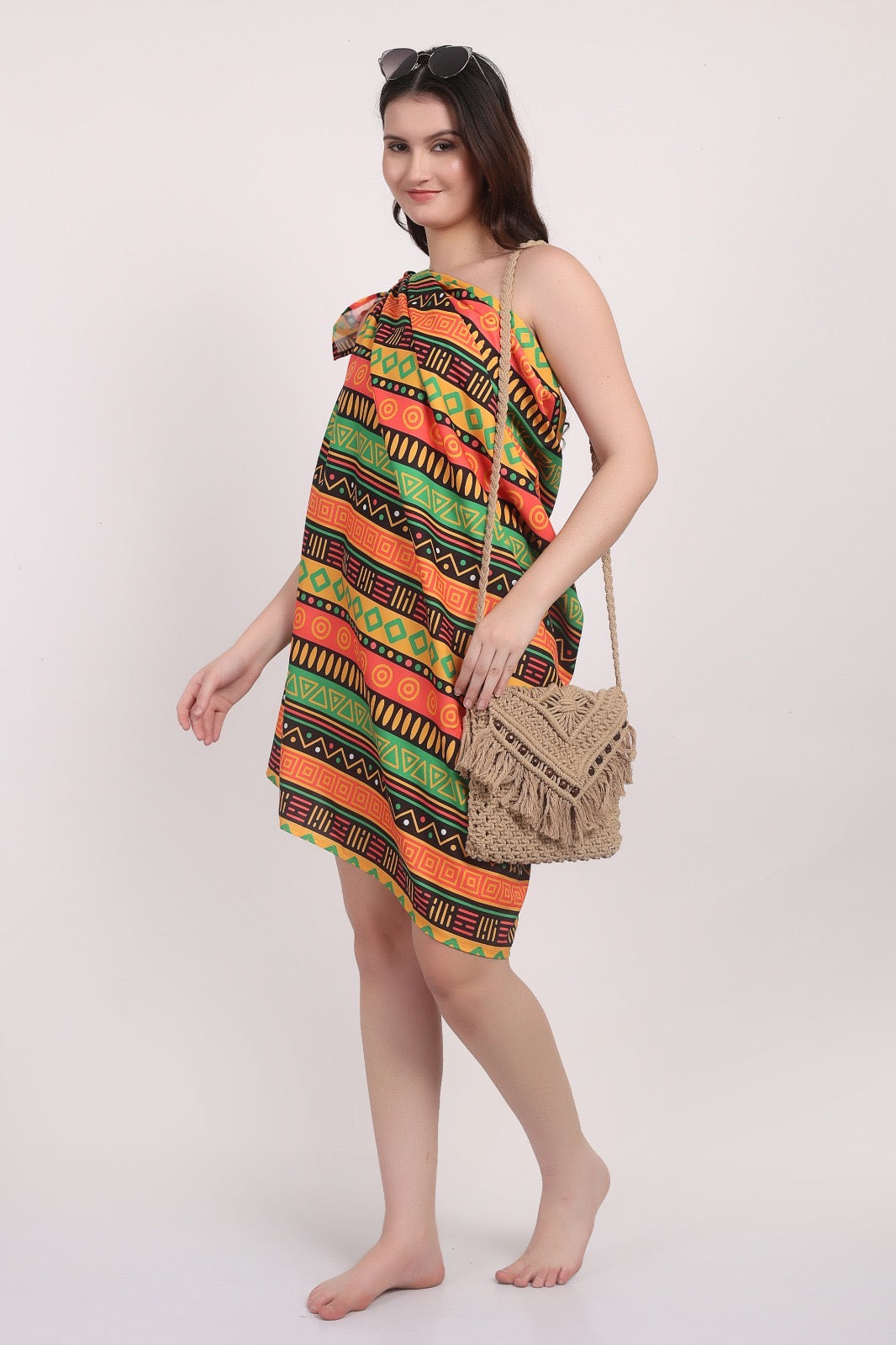 Pareo Estampado Afrocaribeño Rectangular Multiuso