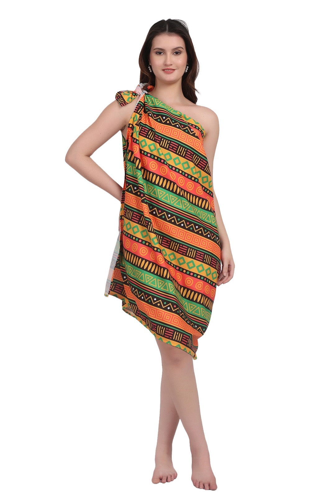 Pareo Estampado Afrocaribeño Rectangular Multiuso