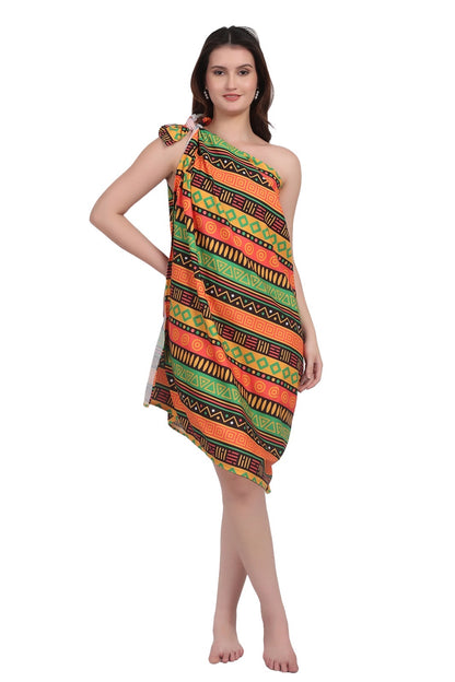 Pareo Estampado Afrocaribeño Rectangular Multiuso