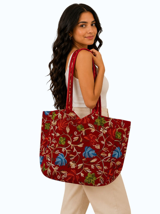 Bolso Bohemio Rojo Floral