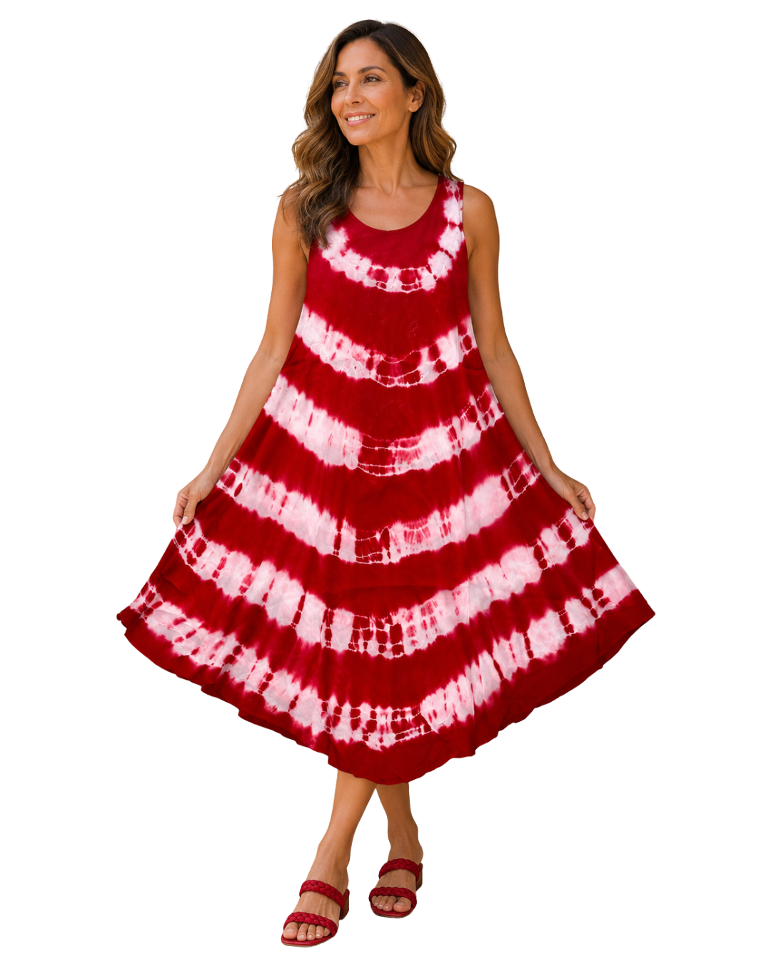 Vestido Rojo Frescura Tropical
