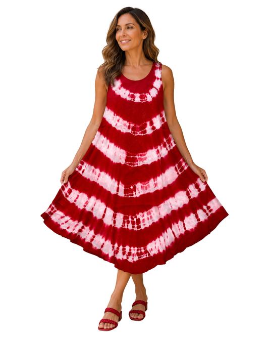 Vestido Rojo Frescura Tropical