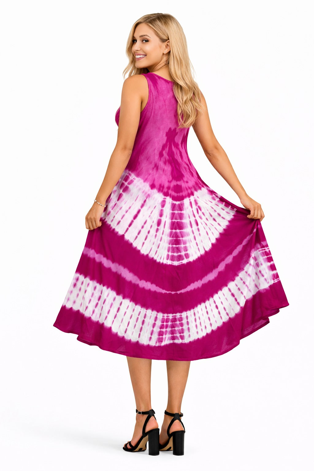 Vestido Zoya Rosado Fucsia Estampado Floral Multicolor