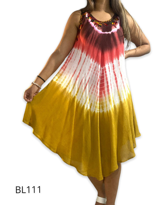 Vestido Estampado de Dama sin mangas