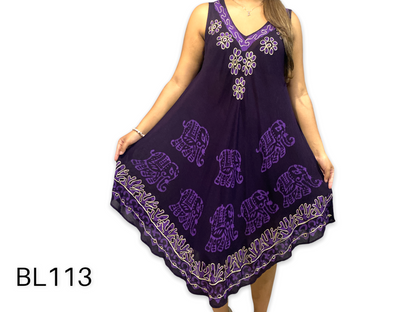 Bata de Dama Estampada sin mangas BL113