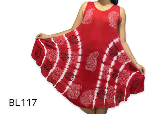 Vestido Estampado de Dama sin mangas