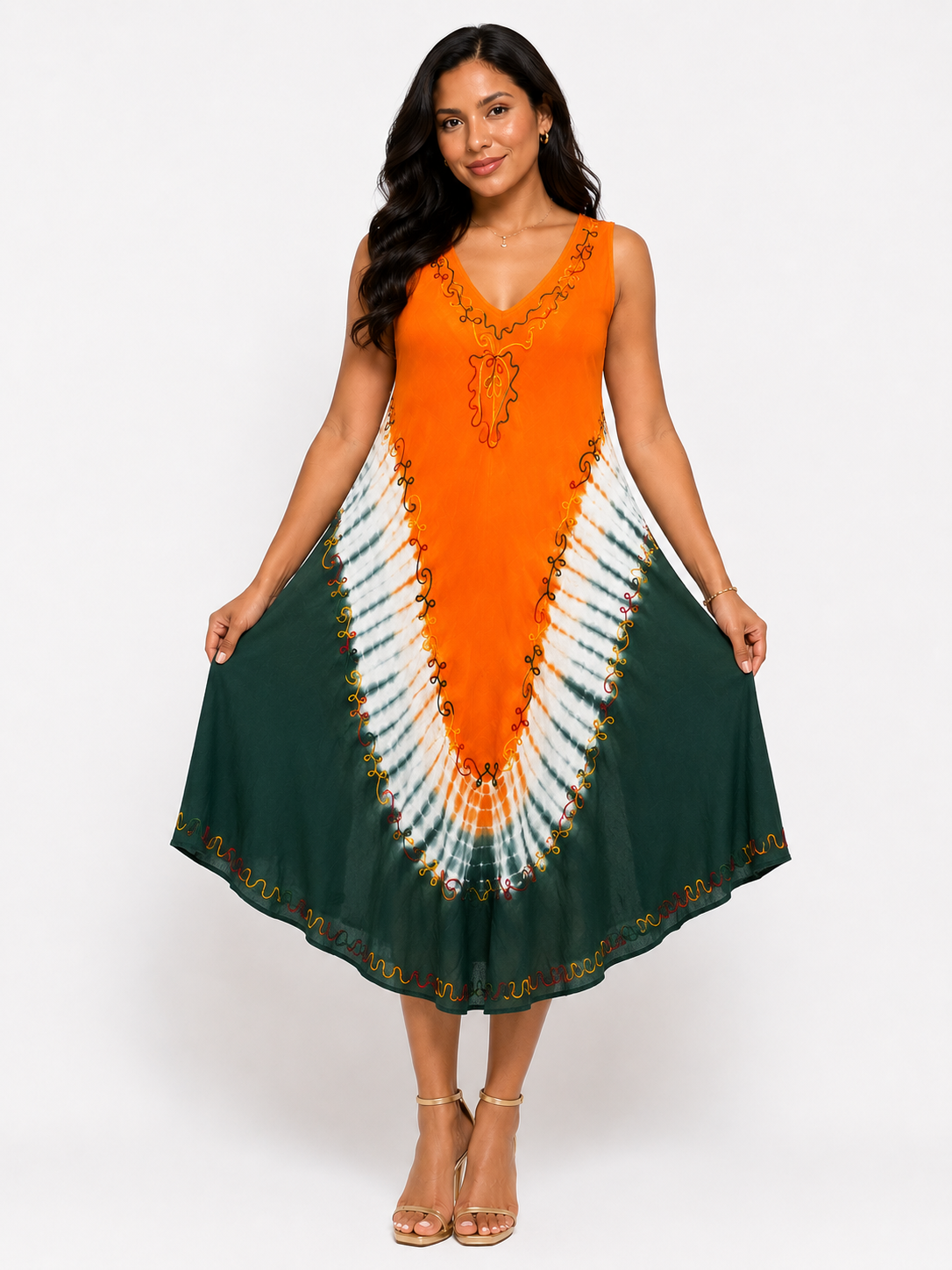 Sleeveless Printed Women's Dress
