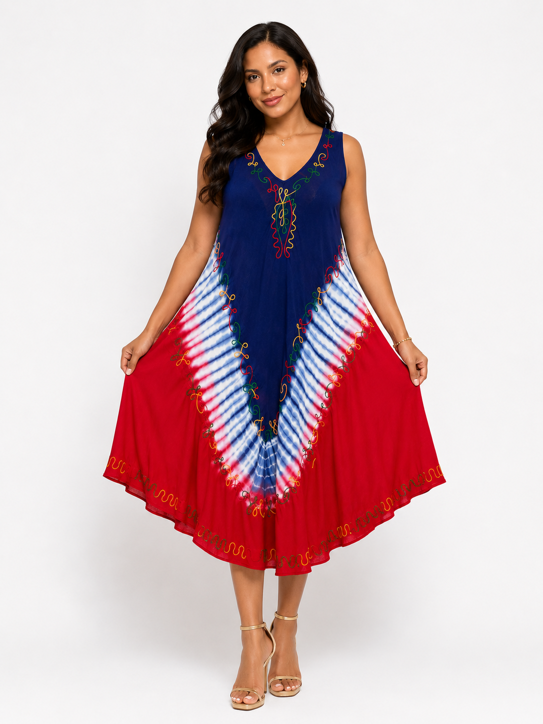 Sleeveless Printed Women's Dress