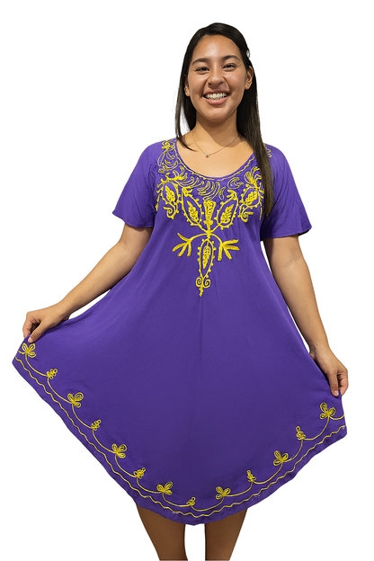 Vestido Estampado de Dama con mangas