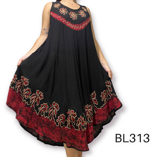 Vestido Estampado de Dama sin mangas