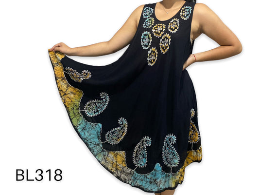 Vestido Estampado de Dama sin mangas