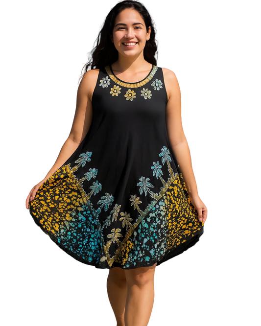 Vestido Estampado de Dama sin mangas