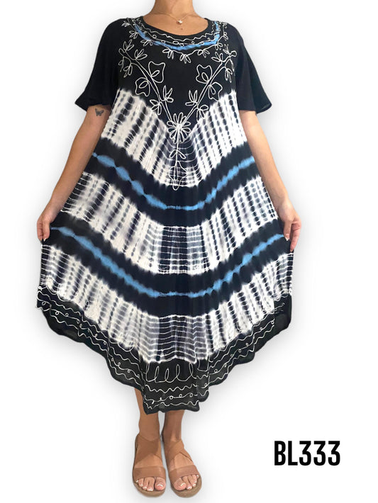 Vestido Estampado de Dama con mangas