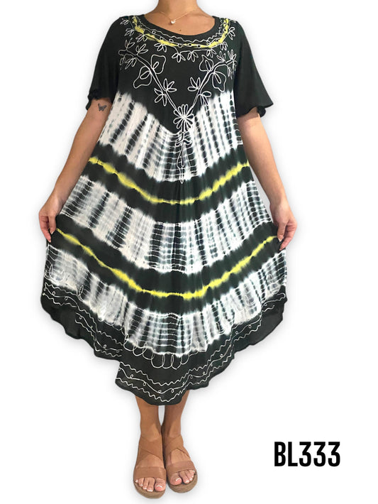 Vestido Estampado de Dama con mangas