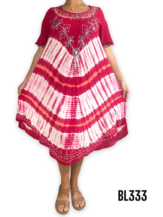 Vestido Estampado de Dama con mangas