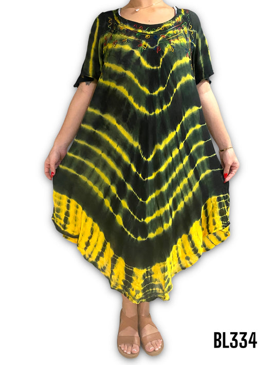 Vestido Estampado de Dama con mangas
