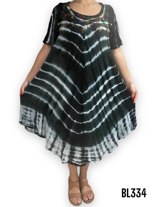 Vestido Estampado de Dama con mangas