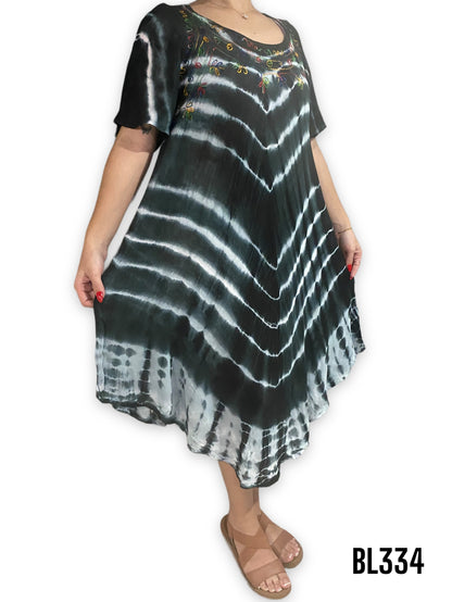 Vestido Estampado de Dama con mangas