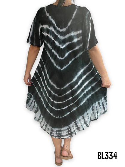 Vestido Estampado de Dama con mangas