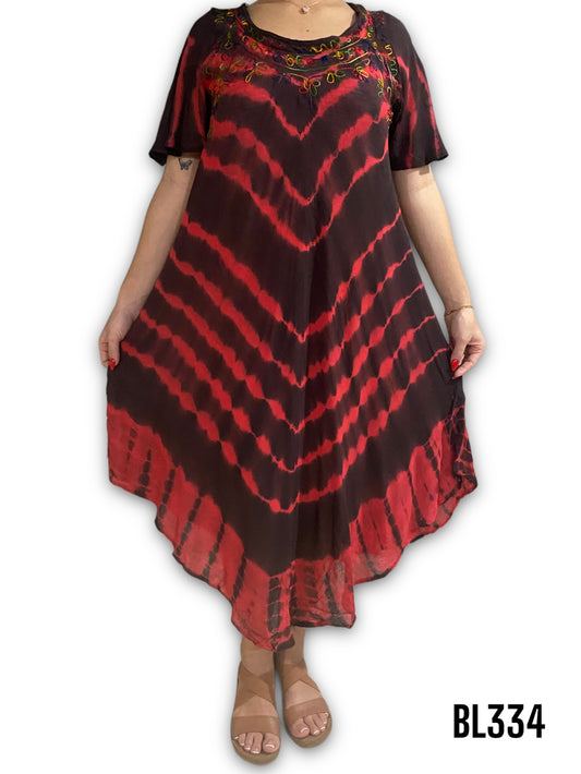 Vestido Estampado de Dama con mangas