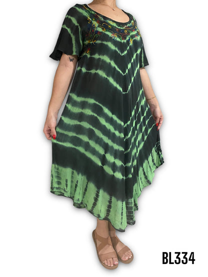 Vestido Estampado de Dama con mangas