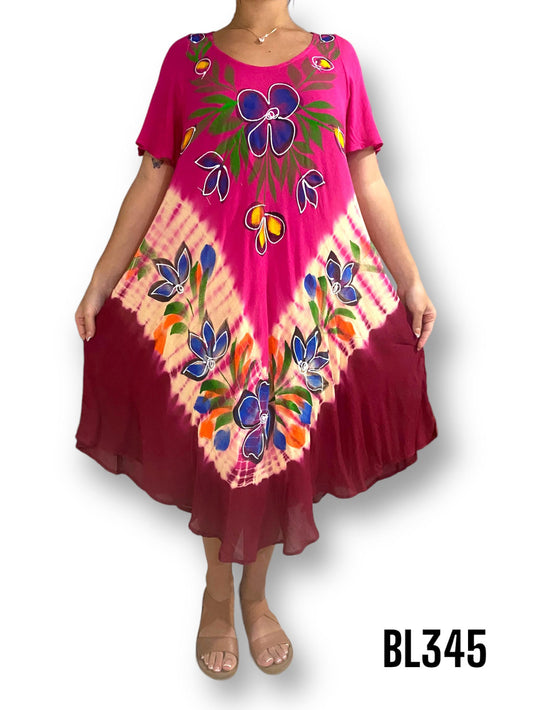 Vestido Estampado de Dama con mangas