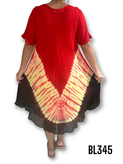 Vestido Estampado de Dama con mangas