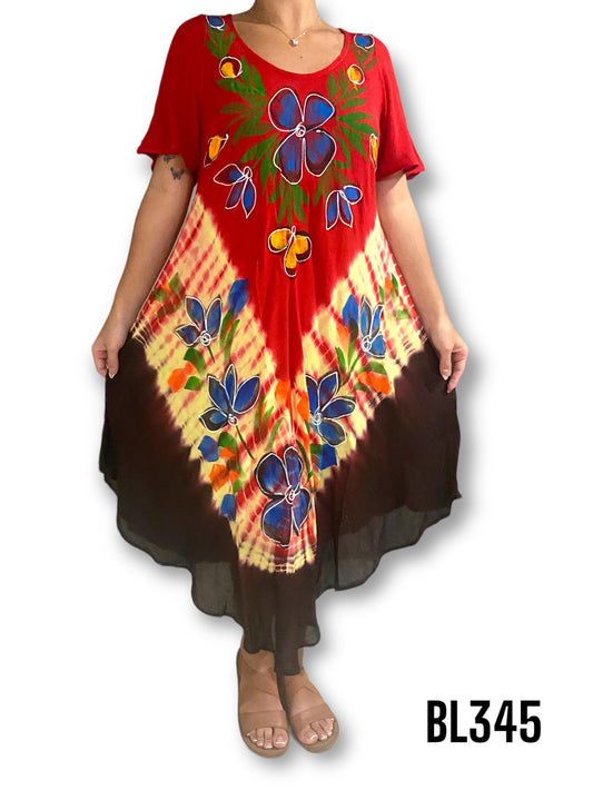 Vestido Estampado de Dama con mangas