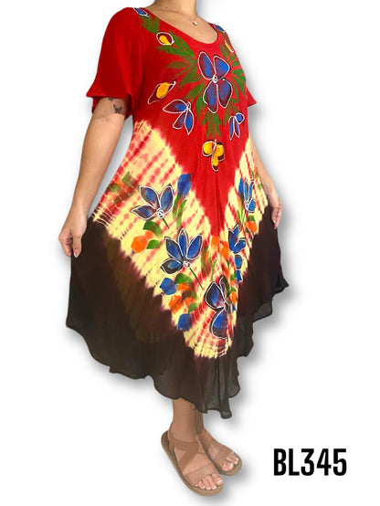 Vestido Estampado de Dama con mangas