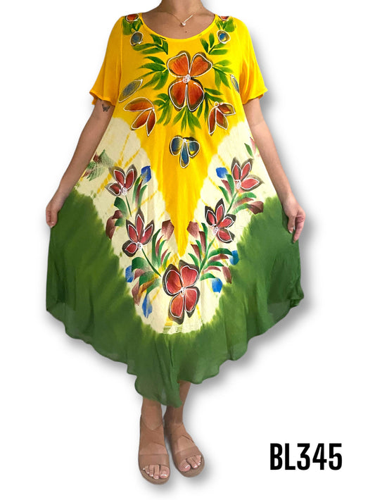 Vestido Estampado de Dama con mangas