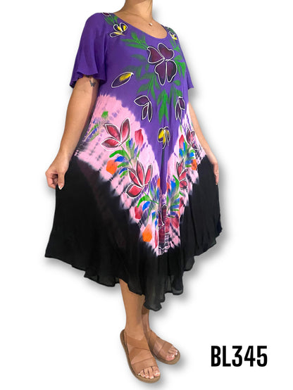 Vestido Estampado de Dama con mangas