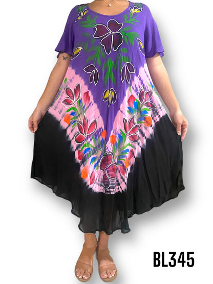 Vestido Estampado de Dama con mangas